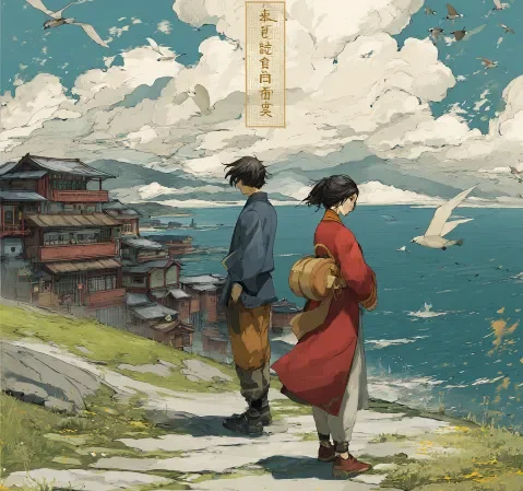 安静环境下翻开漫画阅读的桌面场景